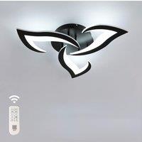 COMELY 35W Modern Dimmable Ceiling Lamp, with Remote Control, Black, 58cm in Black