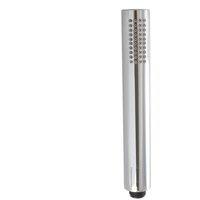 Nes Home Round Pencil Shower Handset Universal Bathroom Single Mode Handheld in Metallic Silver