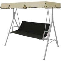 FLAVORA 854747CM 2 Seater Swing Replacement Seat Cover in Black | Size: 0.6m2