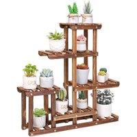 FLAVORA 6Tier Wood Tabletop Plant Stand Flower Pot Holder in Natural | Size: 100g