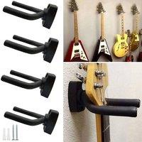 EONLION 4x Guitar Hanger Wall Mount Stand Hook in Black | Size: 500mm