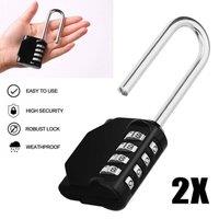 EONLION 2 PACK 4 Digit Combination Padlock in Black