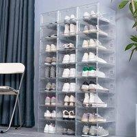 KORVIXA 6x Clear Plastic Shoe Storage Box | Size: 500mm