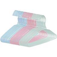 Hinsinc 40pcs Multi Coloured Plastic Coat Hangers in Bright Blue | Size: 0.6m2