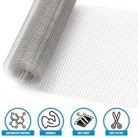 Hinsinc 10cmx3m Chicken Coop Welded Wire Fencing Metal Wire Mesh in Grey | Size: 1.2m tall x 32mm wide
