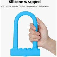 NESTLUNE Bike Bicycle Anti Theft Security D U Shape Lock in Blue