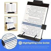 NESTLUNE Desktop Document Holder Paper Holder Stand for Desk in Black | Size: 100 cm x 15 cm
