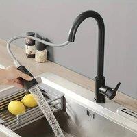 KORVIXA Black Kitchen Sink Mixer Tap | Size: 1000mm 2000mm