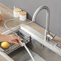 KORVIXA Silver Kitchen Sink Mixer Tap | Size: 1000mm 2000mm