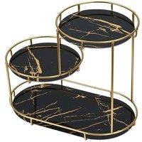 KORVIXA Black Perfume Rotating Organiser Stand Tier Shelf Rack | Size: 0.6m2