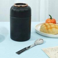 KORVIXA Hot Food/Soup Thermos Flask Stainless Steel in Black | Size: 0.6m2