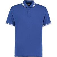Kustom Kit Men's Tipped Piqu Short Sleeve Polo Shirt in Bright Blue | Size: Small