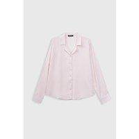 Zafosh Women's Linen Look Oversized Shirt & Wide Leg Trouser Co-ord in Peach | Size: Medium