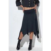 Busem Women's High-Waist A-Line Midi Skirt in Black | Size: Small