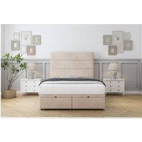 Sloomy Texas Naples Ottoman Bed Base-54 Floor Standing Headboard in Light Sand | Size: Small Single