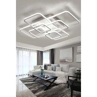 Living and Home Contemporary LED Energy-efficient Semi Flush Ceiling Light in White