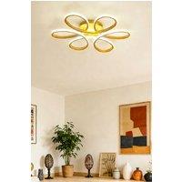 Living and Home 74W Modern Gold Acrylic Petal LED Semi Ceiling Light