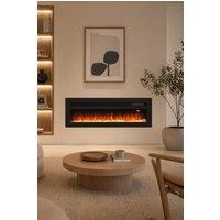Living and Home 40 Electric Fireplace, Recessed/Wall Mounted/Freestanding, 12 Flame Colours in Black
