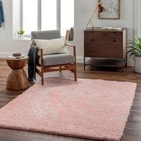 Livabliss Moda Shag-Solid Color Blue Beige Pink Grey Soft Plush Pile Living Bedroom Rug | Size: 120 cm diameter