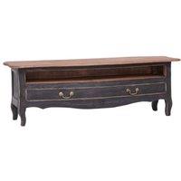 Berkfield Home TV Cabinet 120x30x40 cm Black Solid Reclaimed Wood | Size: 120 x 30 x 40 cm