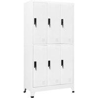 Berkfield Home Locker Cabinet White 90x45x180 cm Steel | Size: 90 x 45 x 180 cm