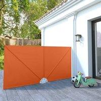 Berkfield Home Collapsible Terrace Side Awning Terracotta 300x150 cm in Brown