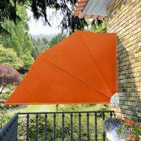 Berkfield Home Collapsible Balcony Side Awning Terracotta 160x240 cm in Orange