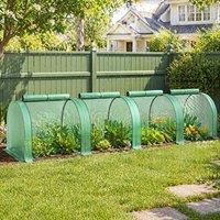 STILVORA Mini Greenhouse with Zipped Roll-Up Doors in Green