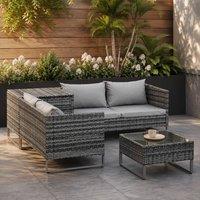 STILVORA Sofa 4-Seater with storage grey