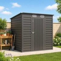 STILVORA Garden Shed with Double Doors in Grey