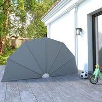 Berkfield Home Collapsible Terrace Side Awning Grey 160 cm