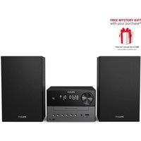 Philips TAM3505-12 BT Micro Hi-Fi System DAB+ Radio CD Player USB Charging in Black
