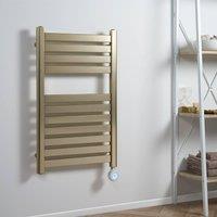 Eden Caldera 600W Electric Towel Radiator in Brushed Brass with Smart WiFi in Metallic Gold