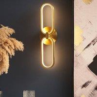 Wyld and Coco Matt Gold Two-Link LED Wall Lamp Warm White