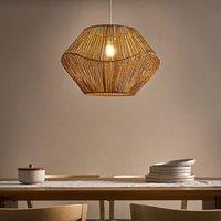 Wyld and Coco Pendant Lamp - Handwoven Paper Rope Shade Natural Boho Pendant