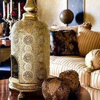 Madison & Mayfair Large Detailed Gold Lantern
