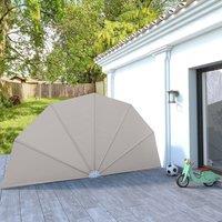 Berkfield Home Collapsible Terrace Side Awning Cream 200 cm