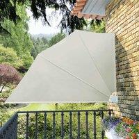 Berkfield Home Collapsible Balcony Side Awning Cream 160x240 cm