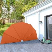 Berkfield Home Collapsible Terrace Side Awning Terracotta 200 cm in Brown