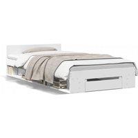 Berkfield Home Bed Frame with Drawer without Mattress White 90x190 cm Single