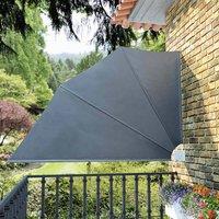 Berkfield Home Collapsible Balcony Side Awning Grey 160x240 cm