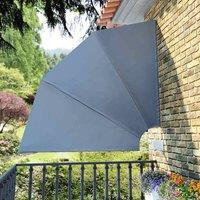 Berkfield Home Collapsible Balcony Side Awning Grey 210x210 cm