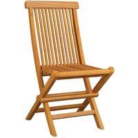 Berkfield Home Folding Garden Chairs 6 pcs Solid Teak Wood in Brown