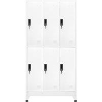 Berkfield Home Locker Cabinet White 90x45x180 cm Steel | Size: 90 x 45 x 180 cm
