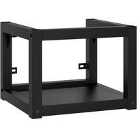 Berkfield Home Elegant Bathroom Washbasin Frame with Built-in Basin Black Iron