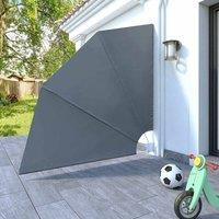 Berkfield Home Durable Collapsible Balcony Side Awning Grey 210x210 cm