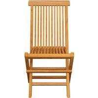 Berkfield Home Beautiful Folding Garden Chairs 8 pcs Solid Teak Wood in Brown