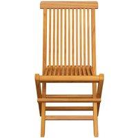 Berkfield Home Elegant Folding Garden Chairs 6 pcs Solid Teak Wood in Brown