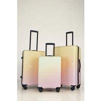 JLY 3-Piece Luggage Set, Lightweight ABS PC Shell, TSA Lock, 4 Wheels in Yellow | Size: 3 Pack