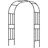 Lambu 2.4M Garden Arch Trellis Rose Climbing Plant Archway Tubular Frame in Black